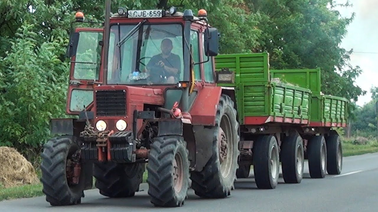 MTZ 82 + 2x MBP - Speed Test - 53km/h - GPS - gyorsitóváltós