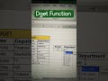 DGET formula in Excel / Excel mein data filter karne ka best formula