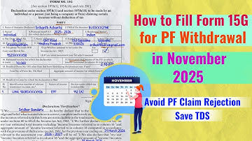 Hoe u formulier 15G invult voor PF-opname in november 2025 | Voorbeeldformulier 15G voor PF