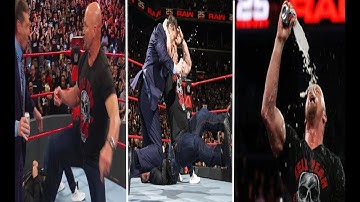 Stone Cold stuns Shane and Mr.McMahon on RAW 25,WWE RAW 22,JANUARY 2018