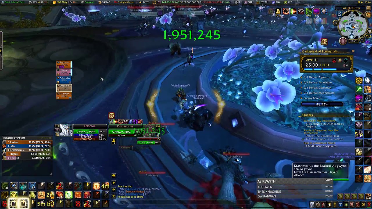 M+11 Cathedral of Eternal Night (Sanguine, Necrotic, Fortified) | Holy paladin (World of Warcraft)