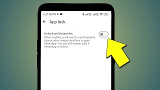 Unlock With Biometrics Whatsapp | Whatsapp Unlock Problem | Whatsapp Biometric Lock Problem