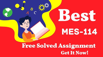 MES 114 Solved assignment| 2023|