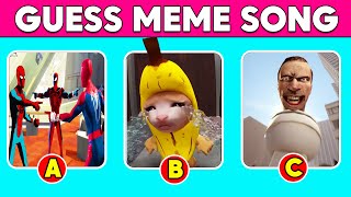 Guess Meme SONG, VOICE | Skibidi Toilet, Happy Cats, spider man across the spider verse