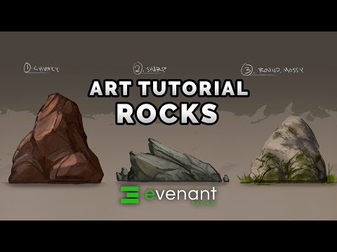 Rock Painting Tutorial - Digital Painting Basics - Concept Art