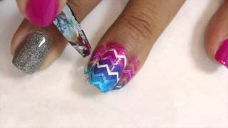 Chevron Gradient Nail Tutorial- Tacha's Nails