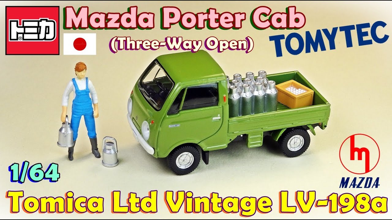 Tomica Limited Vintage Tomytec LV-198a Mazda Porter Cab with Three-Way Open Diecast Car 🎌🤩💪💖🌟😁👍🚛