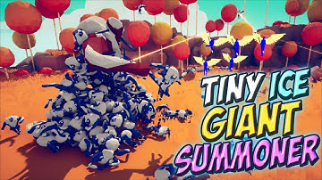Tiny Ice Giant Summoner vs Every Faction - TABS Bug DLC MODS GAMEPLAY