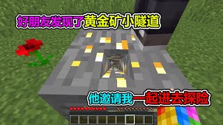MC我的世界:朋友发现了缩小的黄金矿隧道,下面有什么【老玩家小熊】 MC我的世界:朋友发现了缩小的黄金矿隧道,下面有什么【老玩家小熊】