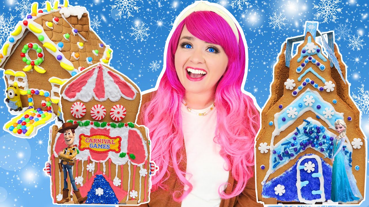 Строим и украшаем рождественские пряничные домики | Праздничный домик из печенья с рождественским...