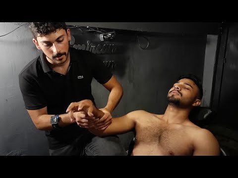 Perfect asmr massage hand and arm massage back and body massage for turkey box champion
