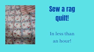 Quick & easy rag quilt for baby!  #quilttutorial #sewingtutorial #beginnersewing