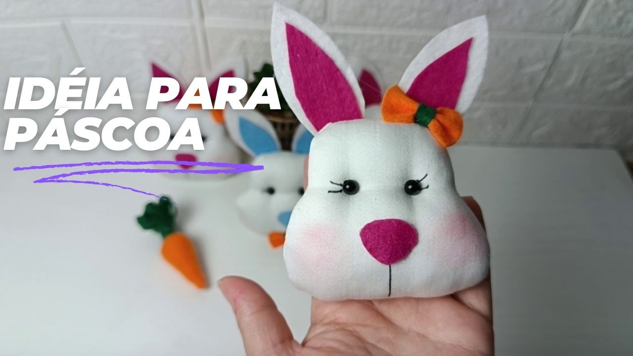 DIY Coelhinho da Páscoa em Feltro | Artesanato Fácil