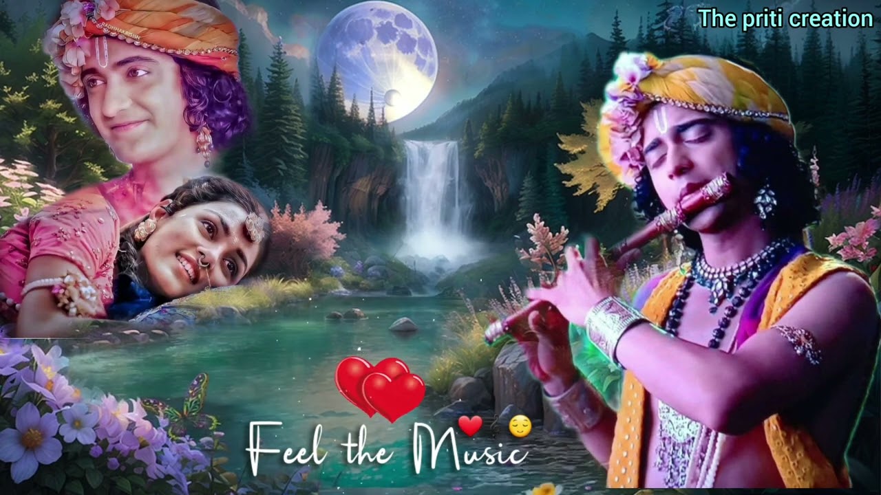 Hurt touching  Flute Music  Radhakrisna Song  priti Surya raj kamal