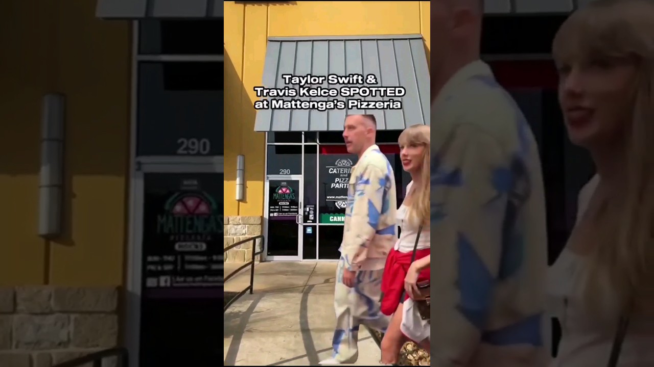 When Taylor Swift and Travis Kelce magically appeared at Mattenga's Pizzeria! 🌟