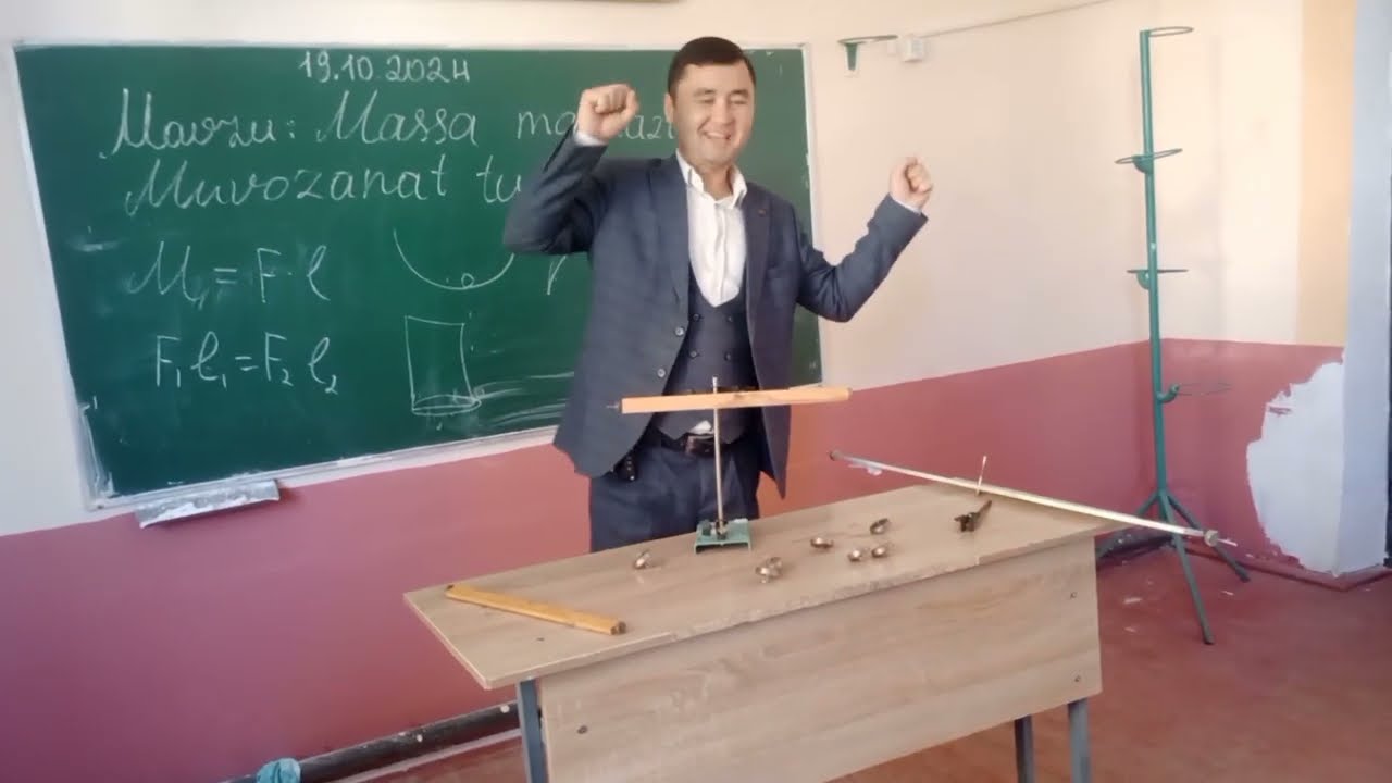 10 sinf Fizika. Massa markazi. Muvozanat turlari