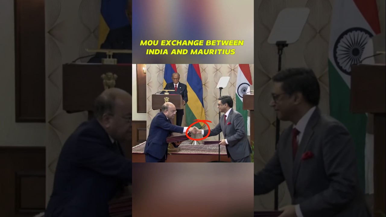 MOU EXCHANGE BETWEEN INDIA AND MAURITIUS 