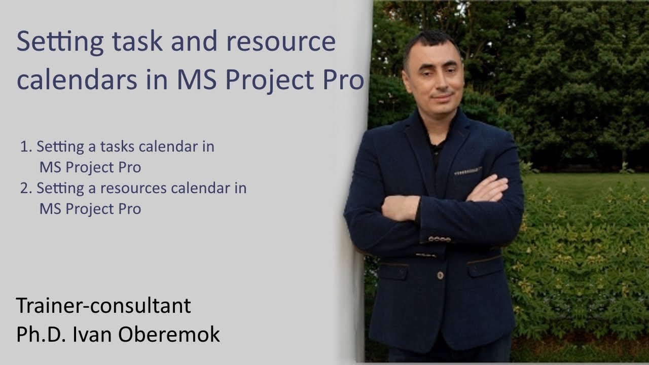 Setting task and resource calendars in MS Project Pro