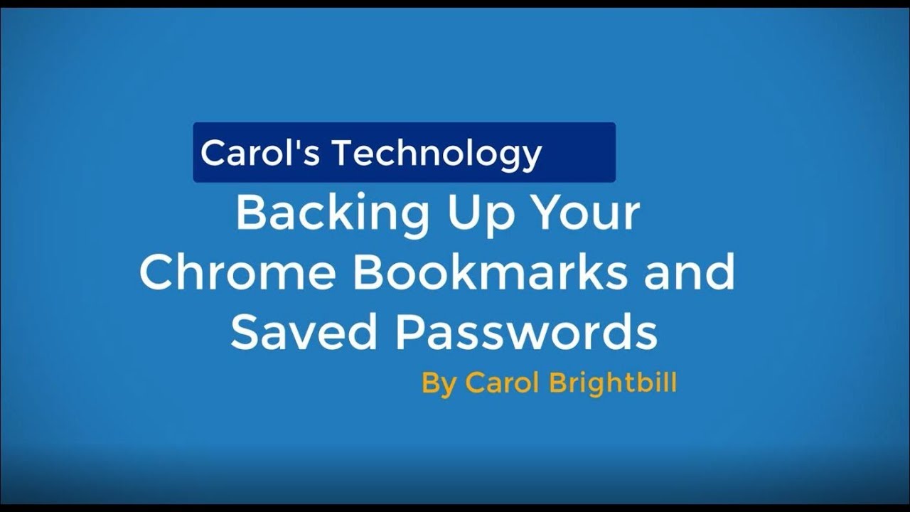 Exporting Bookmarks And Passwords In Google Chrome YouTube Exporting bookmarks and passwords in google chrome youtube