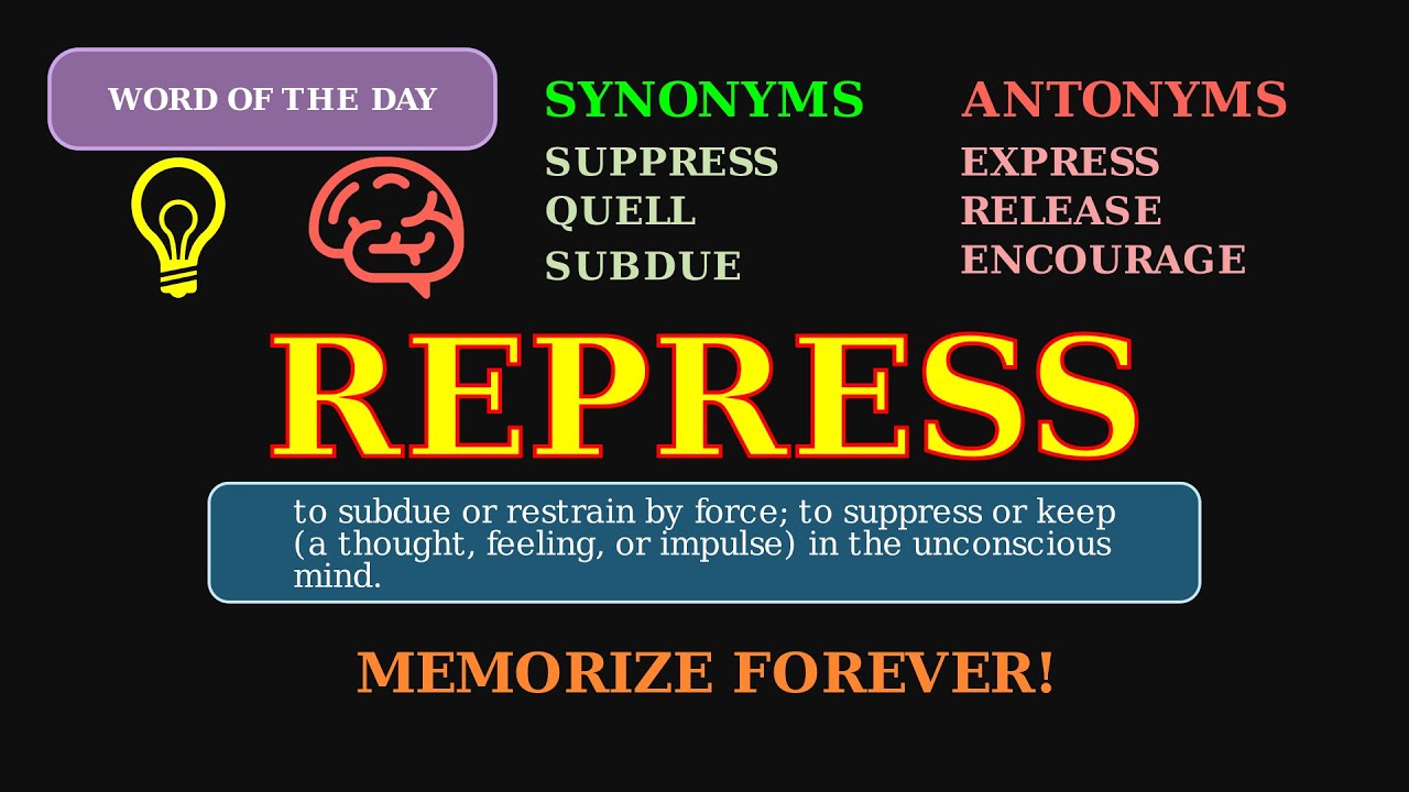 Repress: The Word for Forceful Control 🚫 From Politics to Psychology ...