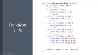 Three.js ile Oyun Programlama 03 - Hareket İşlemleri screenshot 4