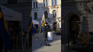 Nationalsocialistiska Alternativ för Sverige talar på Stora torget i Uppsala