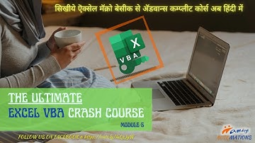 OPERATORS in excel VBA Module-5| ऎक्सेल मॅक्रो कम्प्लीट कोर्स अब हिंदी में