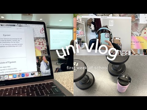 uni vlog 📁 | productive first week of winter semester, gym, studying, attending classes