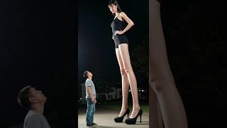 Al MiniGiantess😱🫨#tallwoman#giantess#minigiantess#giantessgrowth #tallgirl#heightcomparison