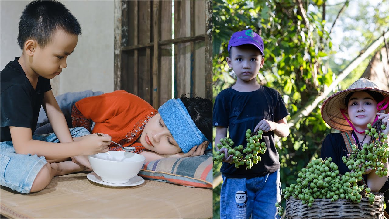 Сбор диких фруктов: Ан был болен, поэтому мальчик заботился о своей тете