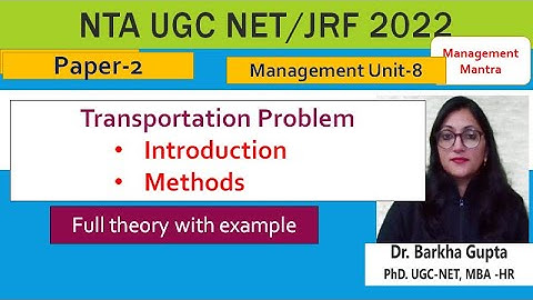Transportation Problems in Operation Research , NTA UGC NET/ JRF, MBA, BBA, Bcom, M.Com