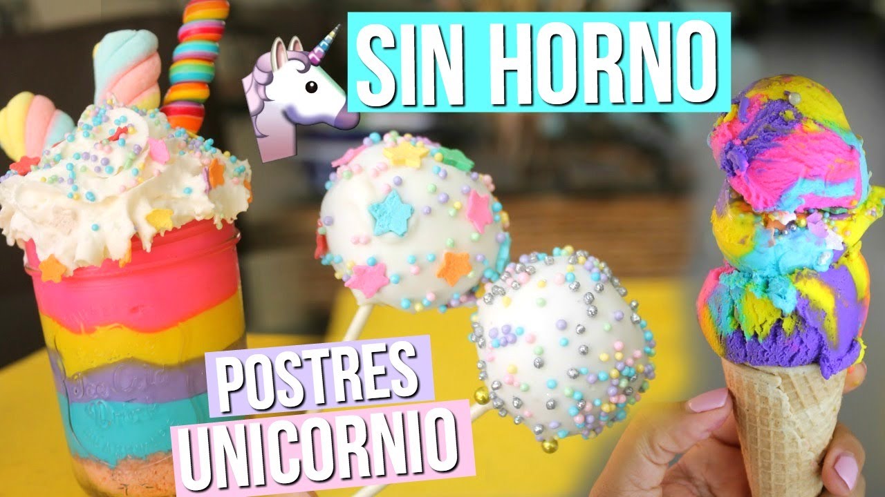 3 Postres de Unicornio SIN HORNO | RebeO