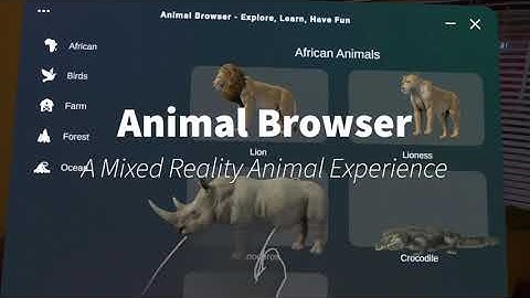Animal Browser Trailer - XR Design Challenge