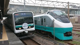 [貴重なE501系の団体列車！]E501系K751編成 団体列車「地酒列車」いわき行き 勝田駅通過
