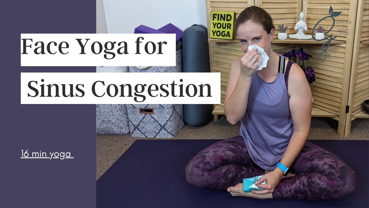 Yoga For Sinusitis & Hay Fever Relief - All levels Yoga For Nasal Congestion  - YogaCandi - YouTube
