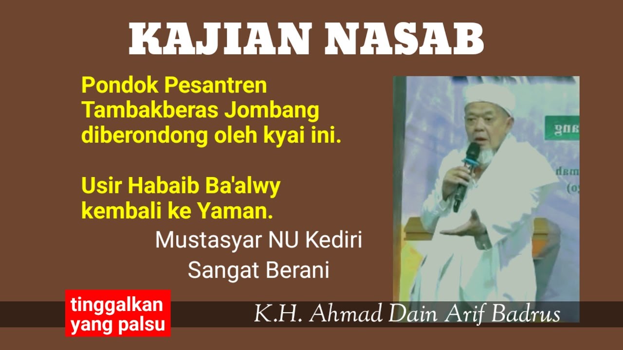 KAJIAN NASAB BA'ALWY 🔥 KYAI INI SANGAT BERANI USIR HABAIB BA'ALWY PULANG KE YAMAN