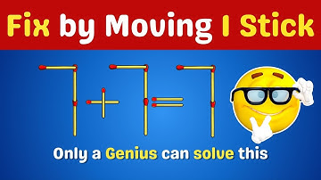 Matchstick Puzzel  | Fix The Equation By Moving 1 Stick | Improve IQ #matchstick #puzzle #quiz