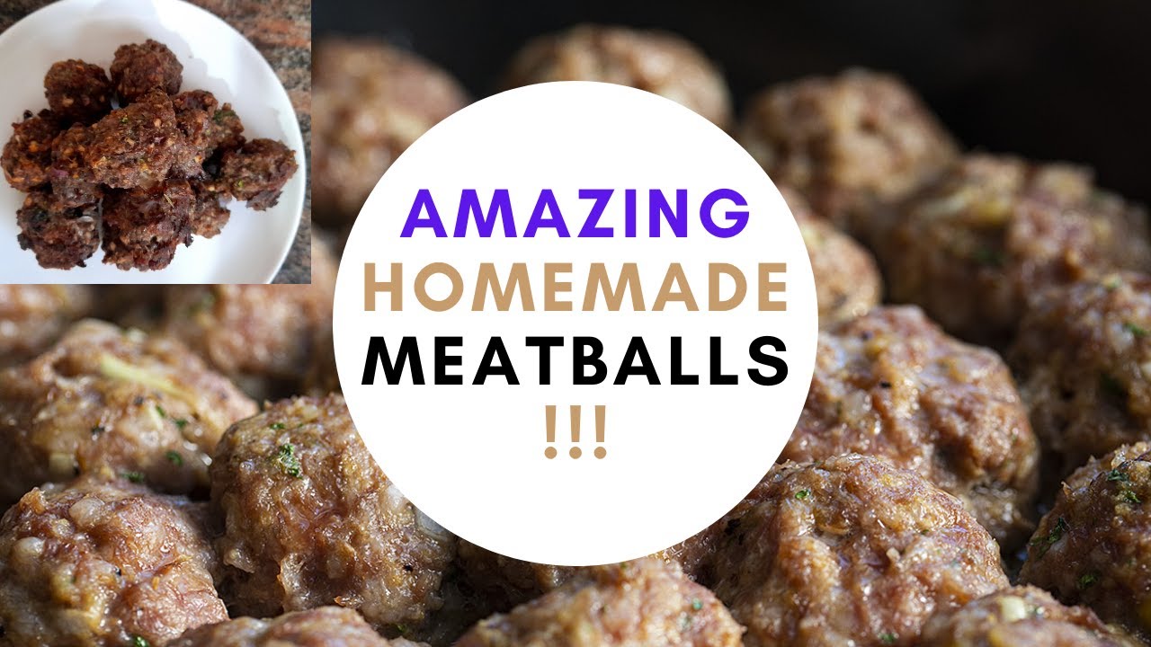 THE MOST AMAZING HOMEMADE MEATBALLSKENYAN STYLE GARLC THYME MEATBALLS