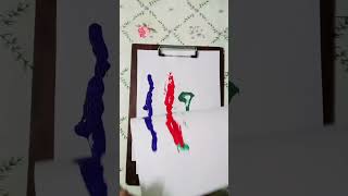 Stunning rainbow thread painting paper crafts#art #painting #videoshorts #shorts