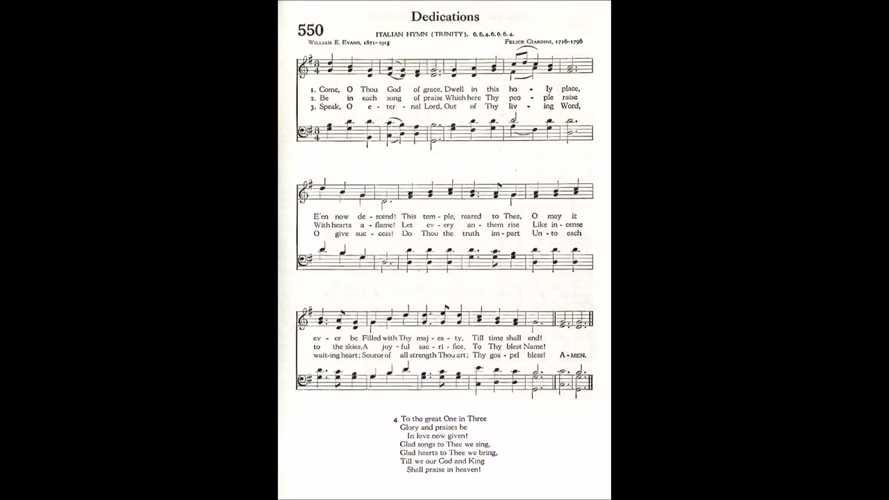 Come, O Thou God of Grace (Italian Hymn) YouTube