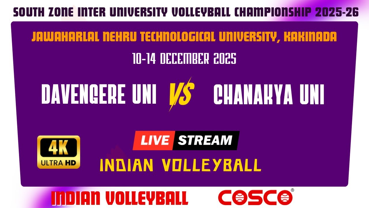 Davengere Vs Chanakya University | South Zone Inter University Volleyball Championship 2025