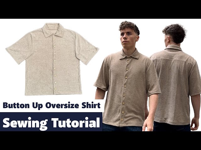 How to sew a prada like shirt | Sewing tutorial for an oversize