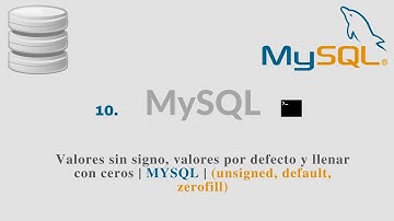 10. Valores sin signo, por defecto y llenar con ceros | MYSQL | (unsigned, default, zerofill)