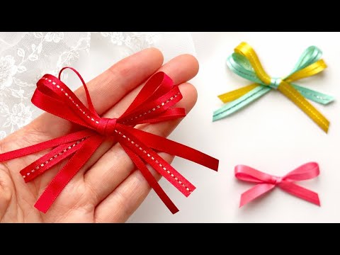 【リボン】リボンの結び方（束ねリボン）／[Ribbon] How to Tie a Ribbon (Gathered Bow)