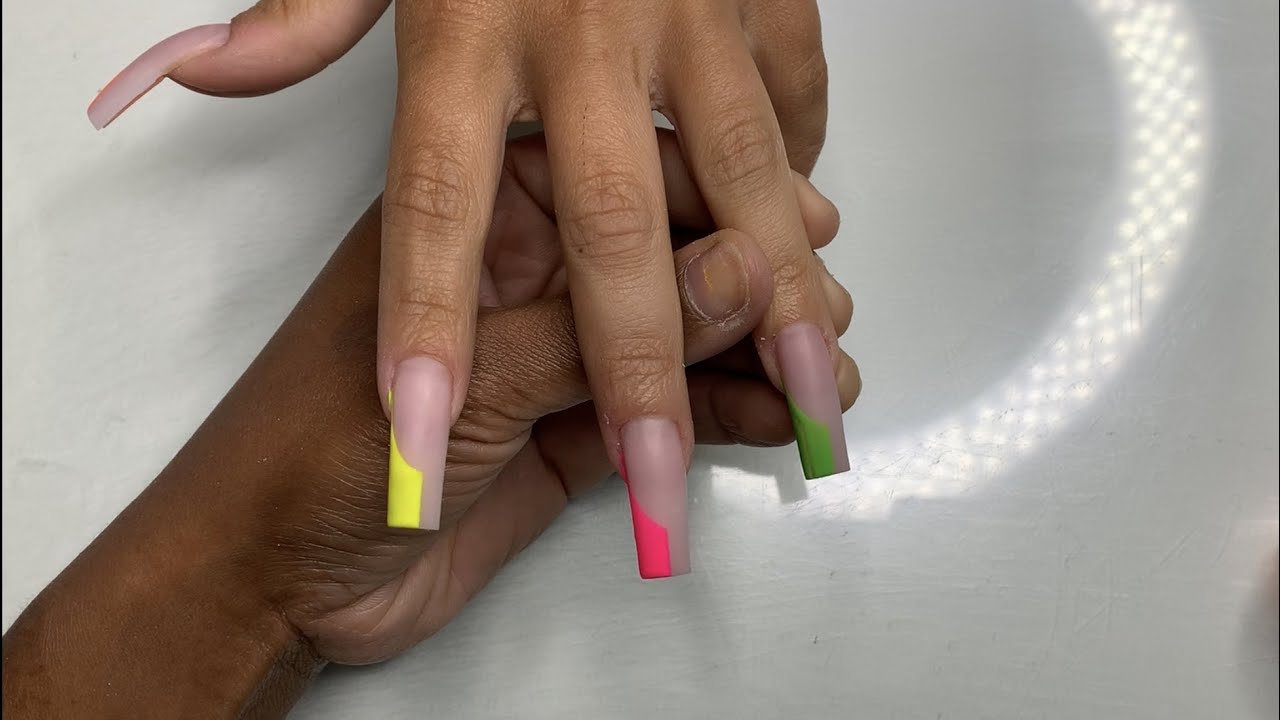 Tapered Square One Sided French Acrylic Nail