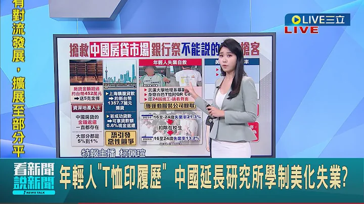 年輕人"T恤印履歷" 中國延長研究所學制美化失業? 中國銀行推房貸變相"金錢返回" 送5克金條搶客│特報主播 柯佩瑄 │【全球關鍵字】20240729│三立iNEWS - 天天要聞