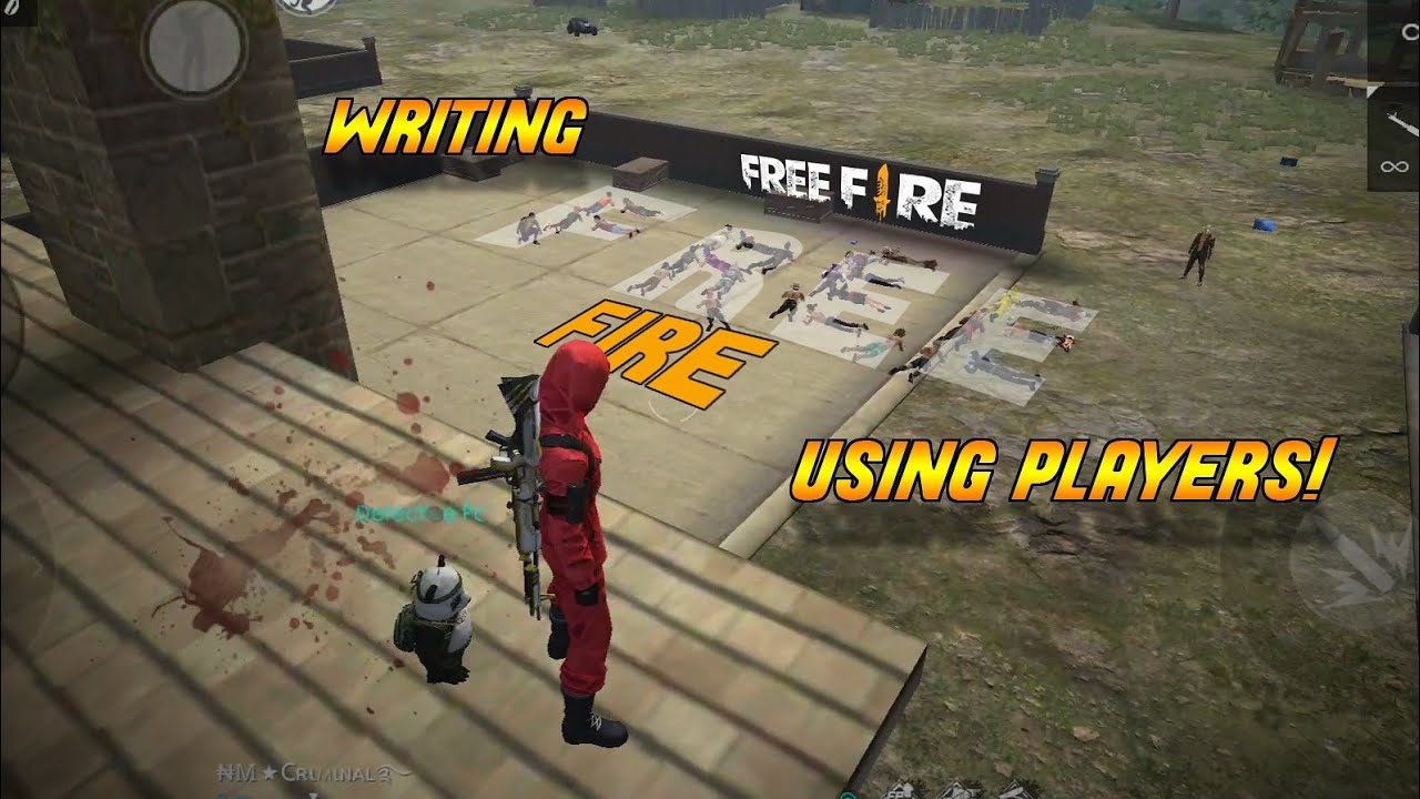 Writing " FREE FIRE "Using Player Fun Match // Namba PULLINGO PVS