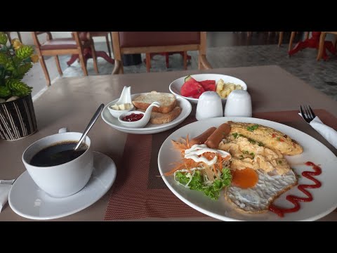 Free breakfast at Maikhao Palm Beach Resort, Phuket, Thailand