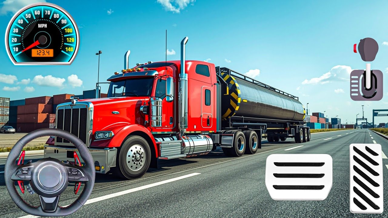 Oil Tanker Transporter Truck Simulator - Android Gameplay 