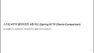 스프링 HTTP 클라이언트, 뭘 써야 할까?